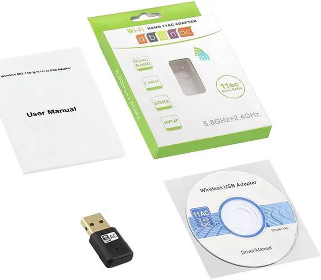 Alt view image 6 of 7 - WISDUM USB WiFi Adapter - Dual Band 2.4G/5G Mini Wi-fi ac Wireless Network Card Dongle with High Gain Antenna for Desktop Laptop PC Support Windows XP Vista/7/8/8.1/10 (USB WiFi 600Mbps)