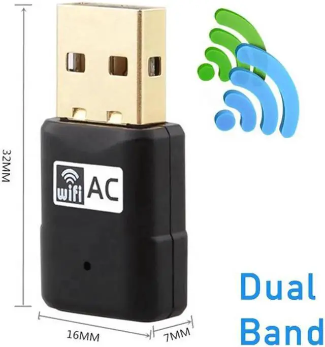 Alt view image 5 of 7 - WISDUM USB WiFi Adapter - Dual Band 2.4G/5G Mini Wi-fi ac Wireless Network Card Dongle with High Gain Antenna for Desktop Laptop PC Support Windows XP Vista/7/8/8.1/10 (USB WiFi 600Mbps)