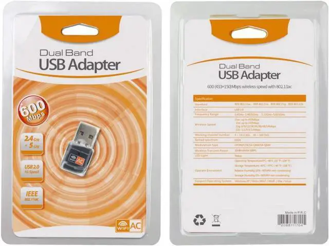 Alt view image 7 of 7 - WISDUM 600Mbps Wireless USB WiFi Adapter for PC,AC600M USB WiFi Dongle 802.11ac Wireless Network Adapter with Dual Band 2.4GHz/5Ghz for Desktop Laptop Support Windows 10/8/7/XP, MAC OS,Linux