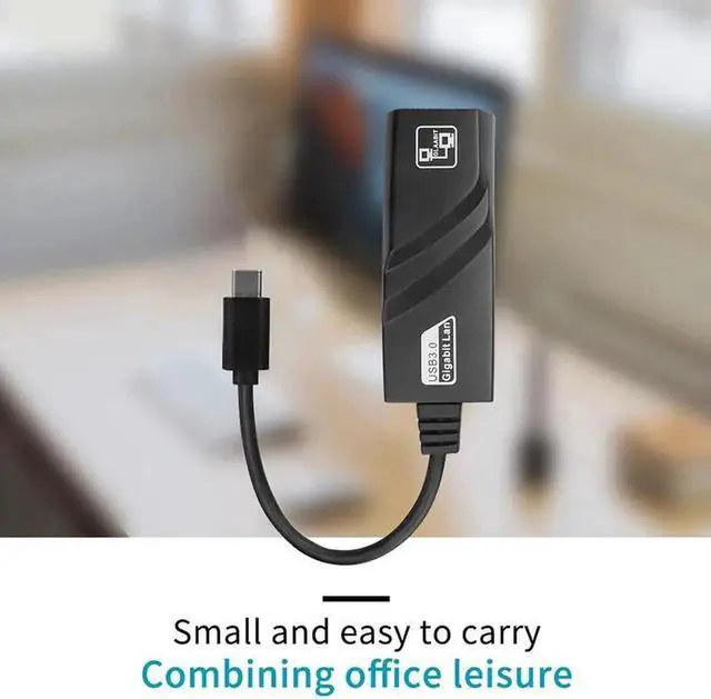 Alt view image 7 of 7 - USB C to Ethernet Adapter, Hannord RJ45 to USB C Type-C Gigabit Ethernet LAN Network Adapter, Compatible for MacBook Pro 2020/2019/2018/2017, MacBook Air, Dell XPS and More