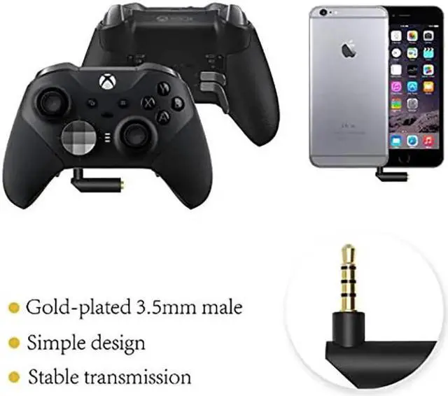Alt view image 3 of 6 - Right Angle 3.5mm, Hannord 90 Degree Audio Adapter Headphone Jack TRRS 1/8" Male to Female Connector for Laptop, Xbox Controler, Smartphone, Roku Remote (2-Pack)