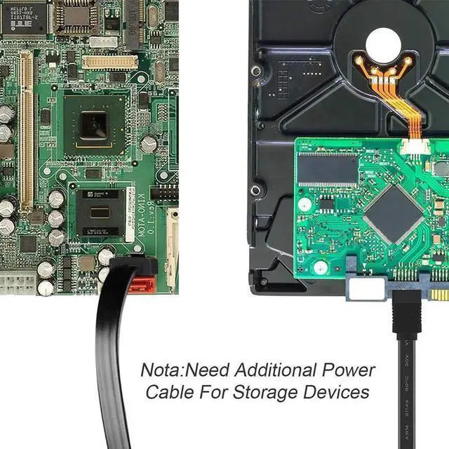 Alt view image 3 of 7 - WISDUM SATA Cable III, 3 Pack SATA Cable III 6Gbps Straight HDD SDD Data Cable with Locking Latch 15.75 Inch Compatible for SATA HDD, SSD, CD Driver, CD Writer - Black