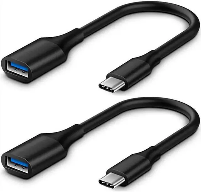 Main image of USB C to USB Adapter,  USB C to USB 3.0 Adapter,USB Type C to USB Female Adapter OTG Cable Compatible with iPad Air 2020, MacBook Pro, Air and More (2 Pack)