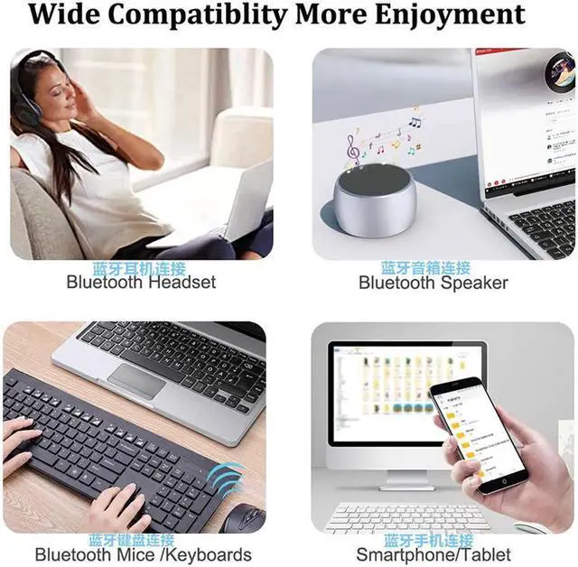 Alt view image 5 of 7 - WISDUM  Wireless USB Bluetooth Adapter 5.0 for Computer Mini Bluetooth Dongle Music Adapter PC Bluetooth Receiver Transmitter Compatible with Windows 7/8/8.1/10
