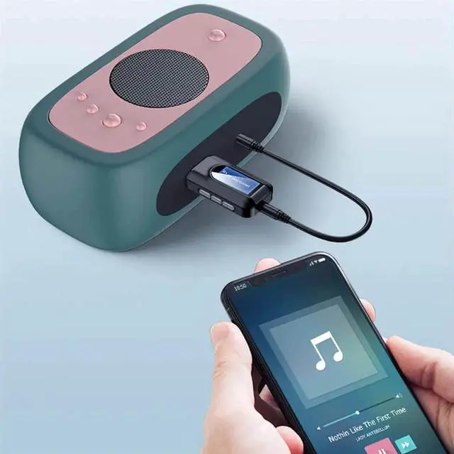 Alt view image 4 of 7 - Bluetooth 5.0 Audio Receiver Transmitter with LCD Screen 3.5mm AUX Stereo USB Dongle Bluetooth Adapter for Car PC TV Headset