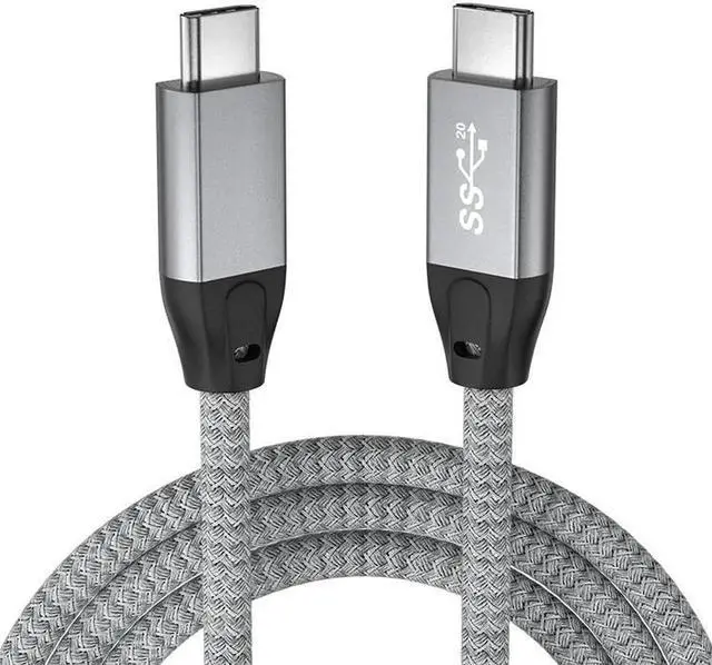 Main image of WISDUM  USB C to USB C Cable 100W, USB 3.1 Type C Gen 2 10Gbps /20Gbps Data Transfer Cable PD Fast Charging,4K Video Monitor Cord Compatible for Thunderbolt 3,MacBook Pro, iPad Pro,Galaxy S21(1.65ft.)