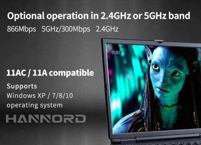 Alt view image 6 of 7 - WISDUM  1200Mbps USB WiFi Mini Network Adapter Dual Band AC 5.8GHz/866Mbps 2.4GHz/300Mbps USB 3.0 WiFi Adapter for Desktop Laptop PC with Windows XP/7/8/8.1/10 Linux Mac OS