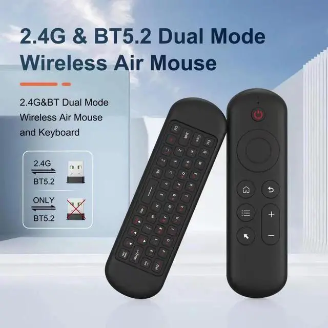 Alt view image 5 of 6 - WISDUM M5 BT5.2 Remote Control Bluetooth Keyboard 2.4G Wireless Air Mouse Gyroscope 7 Color Backlight for Android TV Box, Smart TV, Laptop, miniPC, Projector, HTPC, Media Player Colorful
