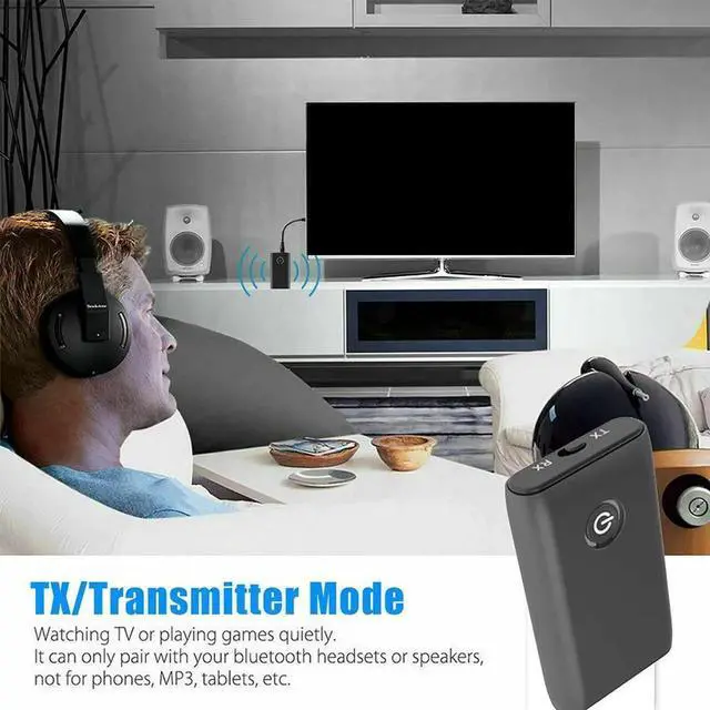 Alt view image 3 of 7 - WISDUM Aux Bluetooth Adapter for Car, Bluetooth 5.0 Transmitter Receiver, Portable Wireless Bluetooth Adapter, 2-in-1 Bluetooth Aux Adapter, Audio Receiver for Laptop, Radio, Headphones, Speakers, TV