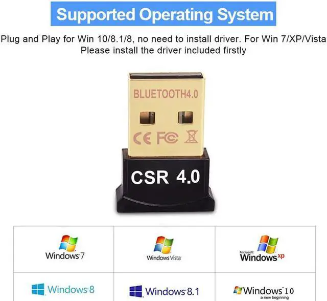 Alt view image 6 of 7 - USB Bluetooth Adapter for PC - Bluetooth Dongle for PC Windows 10/8/7 - PC to Bluetooth Adapter - Bluetooth USB Receiver 4.0 for Computer/Laptop