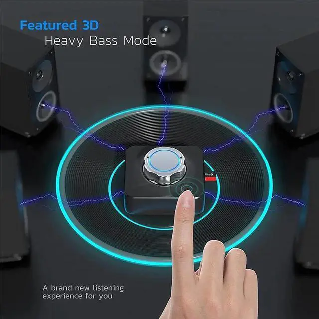 Alt view image 5 of 7 - Bluetooth Audio Receiver, Wireless Audio Adapter for Home Stereo Music Streaming System with 3.5mm RCA/ LR Audio Support TF Card, Works with Smartphones and Tablets