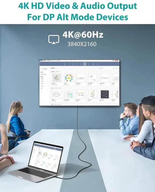 Alt view image 5 of 7 - WISDUM USB-C 3.2 Gen 2 Cable 20Gbps Data Transfer 100W PD Fast Charging Cable 20Gbps data transfer VR Link cable for MacBook Pro, iPad Pro, Galaxy S24,Quest1/2 Nylon Braided