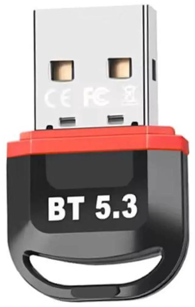Main image of USB Bluetooth 5.3 Adapter for PC, Plug & Play BT5.3 Bluetooth Dongle Receiver Long Range Support Windows 11/10/8.1 for Desktop Laptop Keyboard Mouse Headset (Red)
