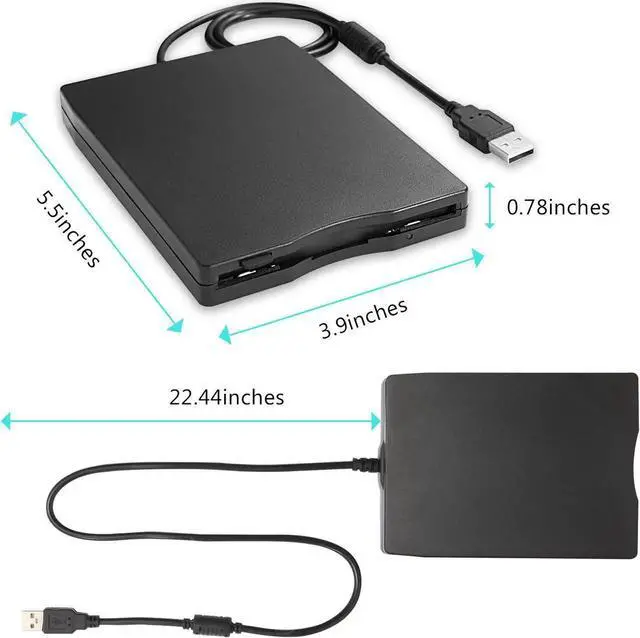 Alt view image 7 of 7 - 3.5" USB External Floppy Disk Drive, 3.5-inch Portable 1.44MB FDD Diskette Drive for Windows 2000/XP/Vista/7/8, Plug and Play Floppy Disk Reader Adapter for PC Laptop Desktop Computer