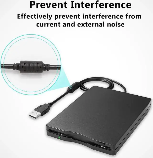 Alt view image 6 of 7 - 3.5" USB External Floppy Disk Drive, 3.5-inch Portable 1.44MB FDD Diskette Drive for Windows 2000/XP/Vista/7/8, Plug and Play Floppy Disk Reader Adapter for PC Laptop Desktop Computer