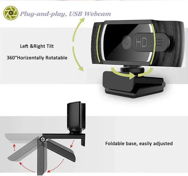 Alt view image 4 of 7 - 1080P Webcam with Microphone - FHD Web Cam with Privacy Cover, Plug and Play USB Web Camera for Desktop & Laptop Video Conferencing/Calling/Skype/YouTube/Zoom/Facet