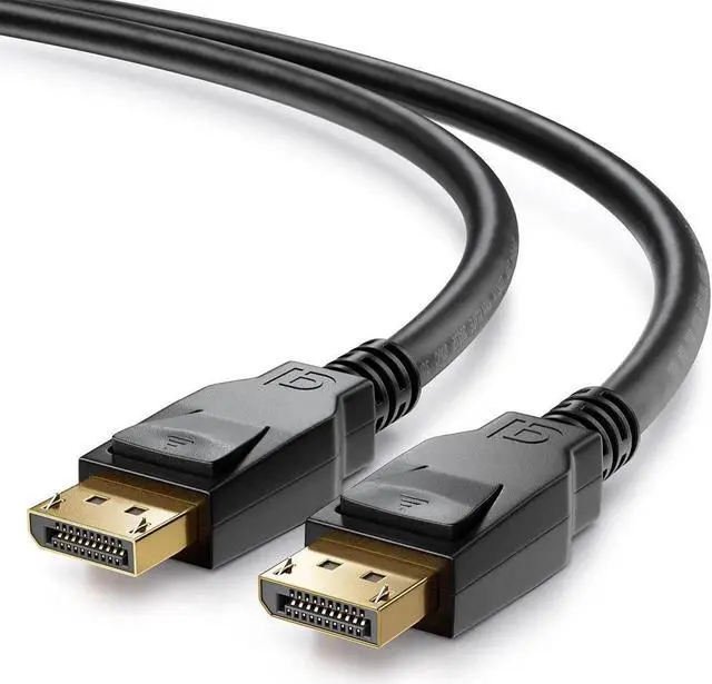 Alt view image 2 of 6 - DisplayPort 1.4 Cable, 32.4Gbps High-Speed, DisplayPort Cable 1.4 Support 8K@60Hz, 4K@144Hz, Dynamic HDR and 3D for Gaming Monitor, PC, Gold-Plated Plugs, 3.3 Feet, Black