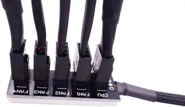 Alt view image 5 of 7 - 4-Pin PWM Fan Power Supply Cable 1 to 5 Splitter 5 Way Hub PC Case Internal Motherboard Fan Power Extension Cable Cord Wire for ATX Computer Case 4-Pin and 3-Pin Cooling Fans (13 inch, 1 Pack)