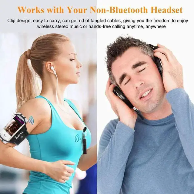 Alt view image 6 of 7 - Bluetooth V5.0 Receiver, Mini Wireless Bluetooth 3.5mm Jack Aux Adapter Portable Bluetooth Stereo Output Audio Receiver for Headphones, Speakers, Car/Home Stereo System(Black)