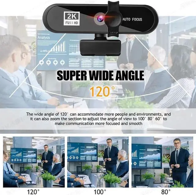 Alt view image 6 of 7 - Full HD WebCam 2K Webcam Computer PC Web Cam Webcam Auto Focus Laptop Camera For Youtube Skype Live Broadcast Video Work