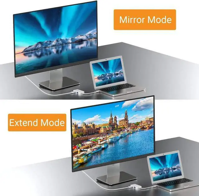 Alt view image 4 of 7 - Mini DisplayPort to HDMI VGA DVI Adapter, 4K Mini DP Thunderbolt 2 to DVI HDMI VAG Converter Compatible with 2015 MacBook Pro, 2015 iMac, 2018 Mac Mini and Before, Surface Pro 6/5/4/3/2/1 More