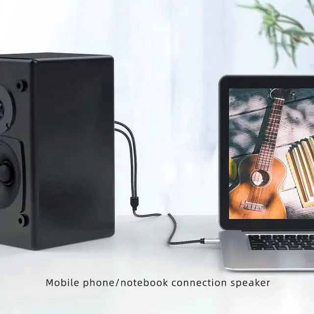 Alt view image 2 of 6 - 3.5mm 1/8" TRS to Dual 6.35mm 1/4" TS Mono Stereo Y-Cable Splitter Cord Compatible for iPhone, iPod, Computer Sound Cards, CD Players, Multimedia Speakers and Home Stereo Systems - 3.3ft./1m