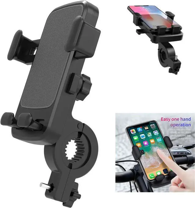 Main image of WISDUM Bike Phone Mount for Any Smart Phone Universal Phone Mount for Motorcycle Anti Shake Stable Rotation Bike Phone Holder