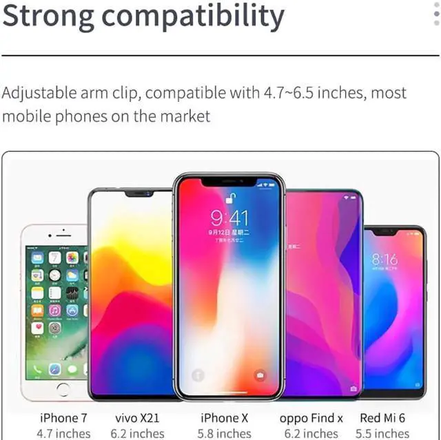 Alt view image 5 of 7 - WISDUM Bike Phone Mount for Any Smart Phone Universal Phone Mount for Motorcycle Anti Shake Stable Rotation Bike Phone Holder