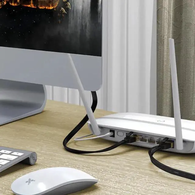 Alt view image 2 of 7 - WISDUM Cat 7 Flat Ethernet Cable 10 Gigabit Computer Network Cord for Xbox PS4 Modem Router Networking Switch (White, 20M/66ft.)