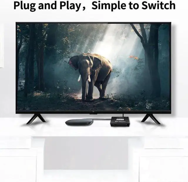 Alt view image 3 of 7 - WISDUM Hdmi Splitter 1 in 4 Out V1.4b Powered Hdmi Video Splitter with AC Adaptor Duplicate/Mirror Screen Monitor Supports Ultra HD 1080P 2K x4K@30Hz and 3D Resolutions (1 Input to 4 Outputs)