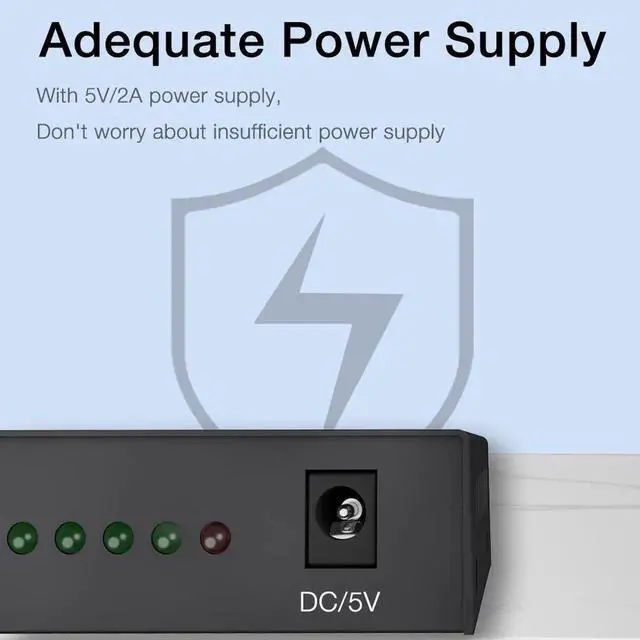 Alt view image 6 of 7 - WISDUM Hdmi Splitter 1 in 4 Out V1.4b Powered Hdmi Video Splitter with AC Adaptor Duplicate/Mirror Screen Monitor Supports Ultra HD 1080P 2K x4K@30Hz and 3D Resolutions (1 Input to 4 Outputs)