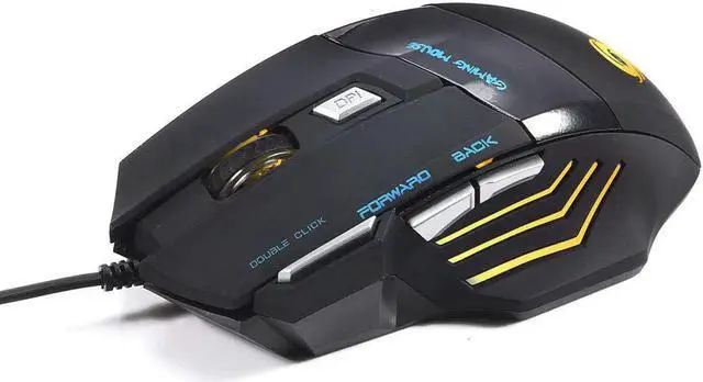 Alt view image 3 of 7 - WISDUM Fantastic Alternating Light High Accuracy USB 2.0 7-Button Wired Game Mouse 5500 DPI High Accuracy Gaming Mouse