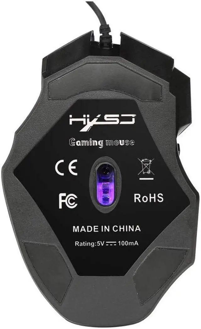 Alt view image 7 of 7 - WISDUM Fantastic Alternating Light High Accuracy USB 2.0 7-Button Wired Game Mouse 5500 DPI High Accuracy Gaming Mouse