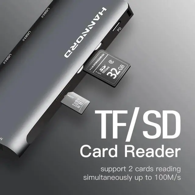 Alt view image 4 of 7 - WISDUM USB C Hub, 9-in-1 USB C Hub Adapter, with 4K HDMI, USB-C 100W Power Delivery, Ethernet Port, 1080P VGA, 3 USB-A 3.0 5Gbps Data Port, microSD SD Card Reader for MacBook Air, MacBook Pro, XPS