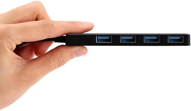Alt view image 7 of 7 - WISDUM USB Hub, 4 Port USB 3.0 Data Hub, Ultra-Slim Data USB Splitter for Mobile SSD, MacBook, Mac Pro/ Mini, iMac, Chromebook, Surface Pro, USB Flash Drives, Notebook PC, XPS, and More