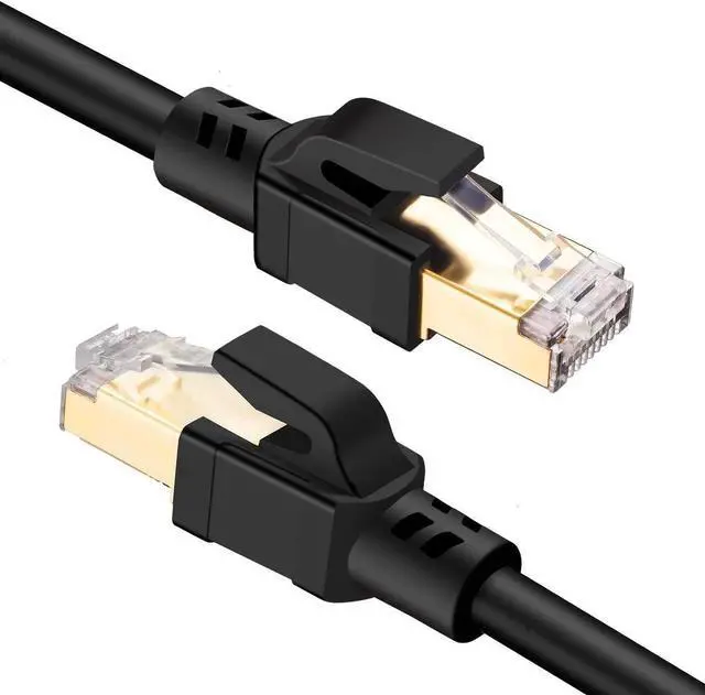 Alt view image 7 of 7 - Cat8 Ethernet Cable, Outdoor&Indoor, 10 ft. Heavy Duty High Speed 26AWG Cat8 LAN Network Cable 40Gbps, 2000Mhz with Gold Plated RJ45 Connector, Weatherproof S/FTP UV Resistant for Router/Gaming/Modem