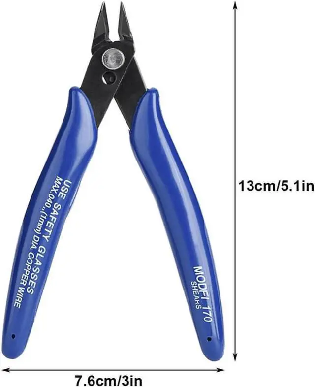 Alt view image 5 of 7 - Electrical Wire Cable Cutter Electrical Cutting Plier Wire Cable Cutter Side Snips Flush Pliers Tool