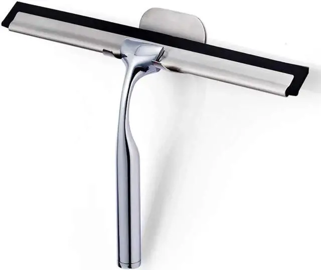 Main image of Multi-Purpose Shower Squeegee for Shower Doors, Bathroom, Window and Car Glass-Stainless Steel, 10 Inches