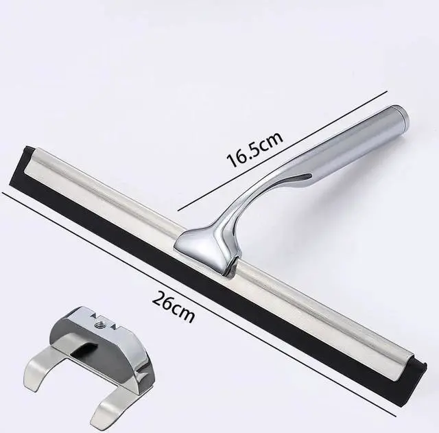 Alt view image 2 of 7 - Multi-Purpose Shower Squeegee for Shower Doors, Bathroom, Window and Car Glass-Stainless Steel, 10 Inches