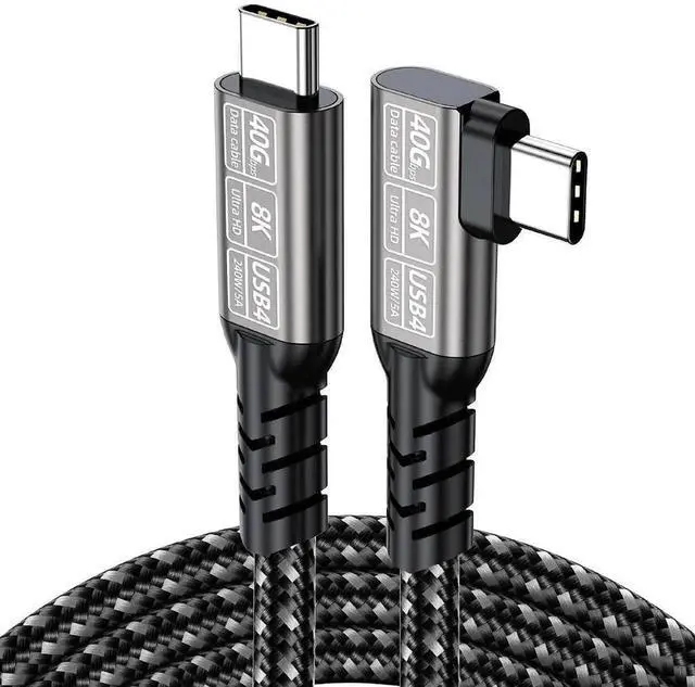 Main image of WISDUM USB4.0 Fast Charging Data Cable 1.64FT,Thunderbolt 4 Cable, USB-C to USB-C Cable, 40Gbps 240w Charging Cord 8K@60Hz Data Transfer Braided Cable For Laptop MacBooks Pro 1.64 ft.