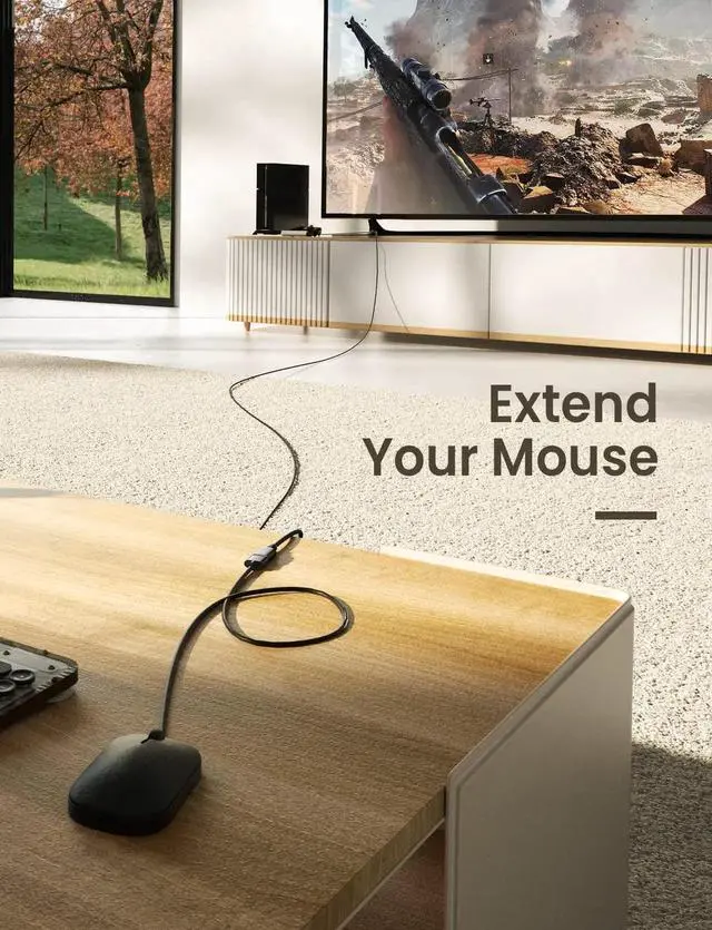 Alt view image 3 of 6 - WISDUM USB Extension Code, USB Extension Cable Type A Male to Female 5Gbps High-Speed Data Transfer, USB 3.0 Extension Compaticable with Keyboard, Mouse, TV, Handle, Projector ,1.64 ft.