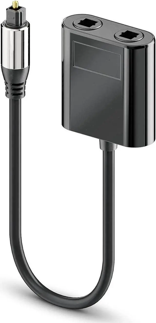 Main image of WISDUM Optical Fiber Splitter 1 in 2 Out Optical Audio Splitter, Upgraded Fiber Optical Splitter with Connectors for CD Player, DVD Player