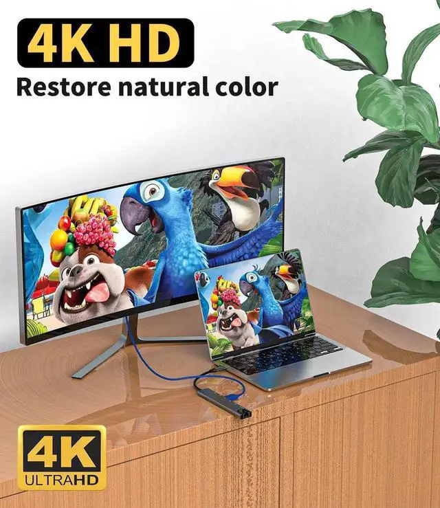 Alt view image 6 of 7 - WISDUM 8 in1 USB C Hub to Adapter RJ45 100mbps Laptop Docking Station Splitter, for Multiport Adapter for Dell HP MacBook pro iPhone15 Pro Max iPad Pro Air SD TF RJ45 USB Extender Hub PD