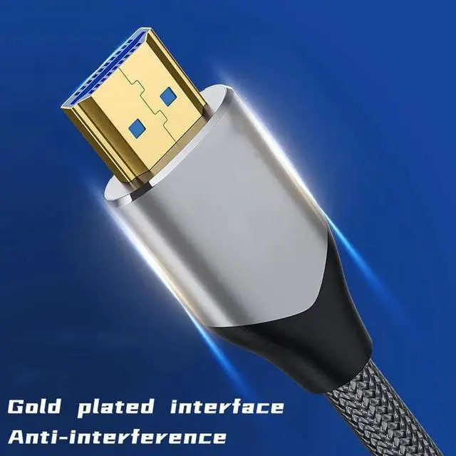 Alt view image 4 of 7 - WISDUM 2PCS 8K HDMI 2.1 Cable 10 ft,Certified 48Gbps Ultra High Speed HDMI Cable 8K60Hz, 4K120Hz eARC DTS:X HDR10+ HDCP 2.2&2.3 3D D.olby Atmos Compatible with Mac Gaming PC Soundbar PS5 Xbox