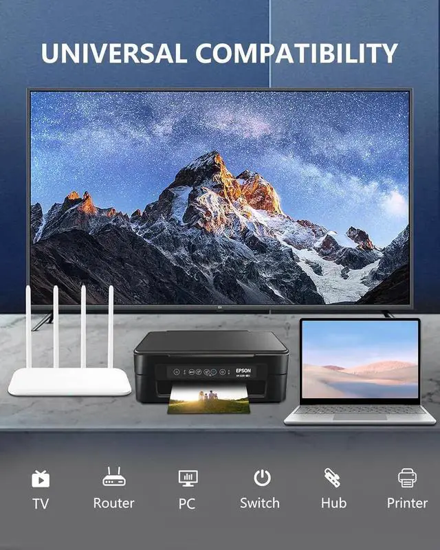 Alt view image 5 of 7 - Upgrade Ethernet Splitter 1 to 3 High Speed 1000Mbps, LAN Splitter with USB Power Cable, RJ45 Splitter for Cat5/5e/6/7/8 Cable Gigabit Internet Splitter [3 Devices Simultaneously Networking]