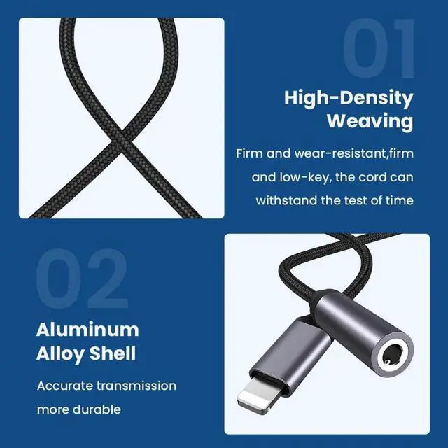 Alt view image 5 of 7 - [MFI Certified] 2-Pack Headphone Adapter for iPhone,Lightning to 3.5mm Jack Adapter Aux Audio Dongle for iPhone 14/14 pro/13/13 Pro/13 Pro Max/12/12 Pro/SE2/11/11 Pro/X/XS Max/XR/8/7