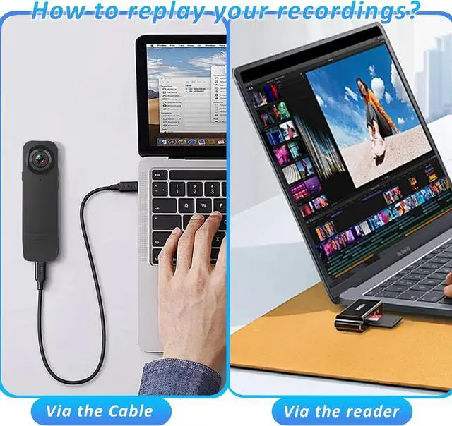 Alt view image 6 of 6 - Mini Body Camera with Audio & Video Recording - Small POV Cam 1080P with 64G Card - Wearable Personal Portable Cameras Recorder DV - Night Version Camcorder for Security Work Records Guard Traveling