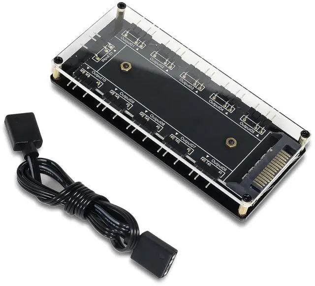 Main image of 5V 3Pin ARGB LED Hub,10 Way 5V 3 Pin RGB Splitter