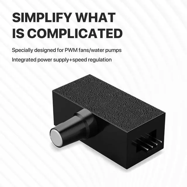 Alt view image 6 of 6 - 4-Pin 12v PWM Fan Controller with USB-C Power Supply and 4-Pin 5-Way Splitter Hub PWMFan Speed Controller 15-18w, 1.2-1.5a Output, Compatible with CPU/Chassis Fans