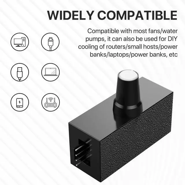 Alt view image 3 of 6 - 4-Pin 12v PWM Fan Controller with USB-C Power Supply and 4-Pin 5-Way Splitter Hub PWMFan Speed Controller 15-18w, 1.2-1.5a Output, Compatible with CPU/Chassis Fans